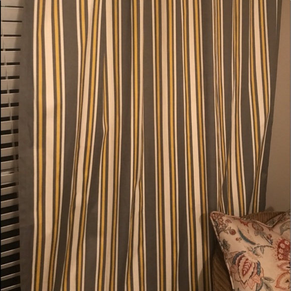 Tahari Accents | Tahari Blackout Curtainsyellowwhitegray | Poshmark